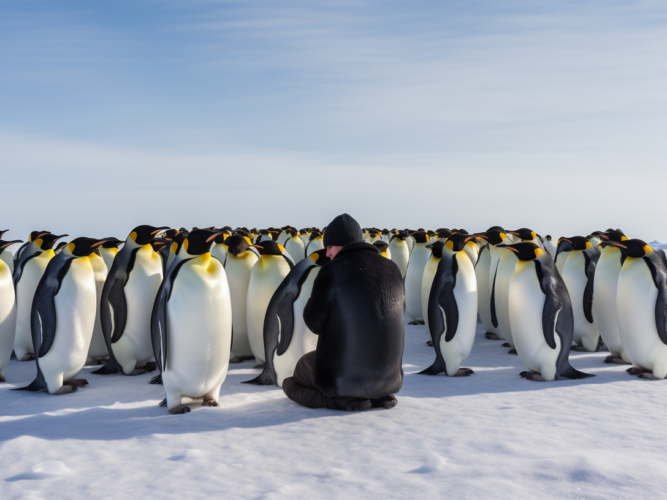 emperor_penguins_gathering_and_discussing